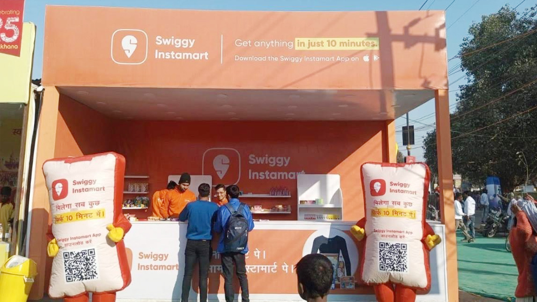 Swiggy Instamart’s life-sized pin becomes the ultimate Kumbh landmark
