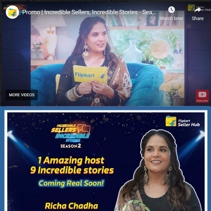 Flipkart ropes in Richa Chadha to host ‘Incredible Sellers, Incredible Stories’ Season 2