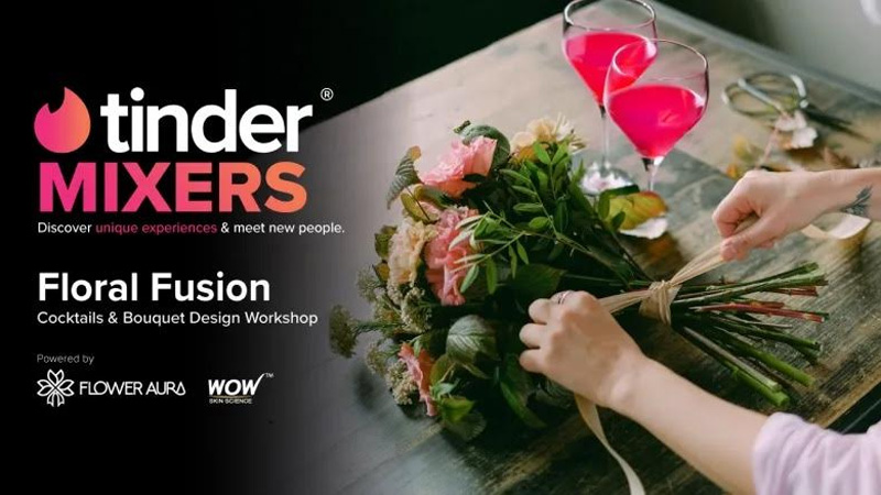 FlowerAura & Tinder Mixers partner for a Floral Fusion workshop