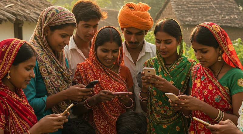 Rural India tightens purse strings, but swipes right on digital
