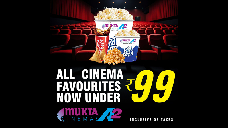 Mukta A2 Cinemas introduces Rs 99 F&B Cap to cinema experience