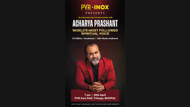 Big screen, big truths as Acharya Prashant comes to PVR Aura Bhopal