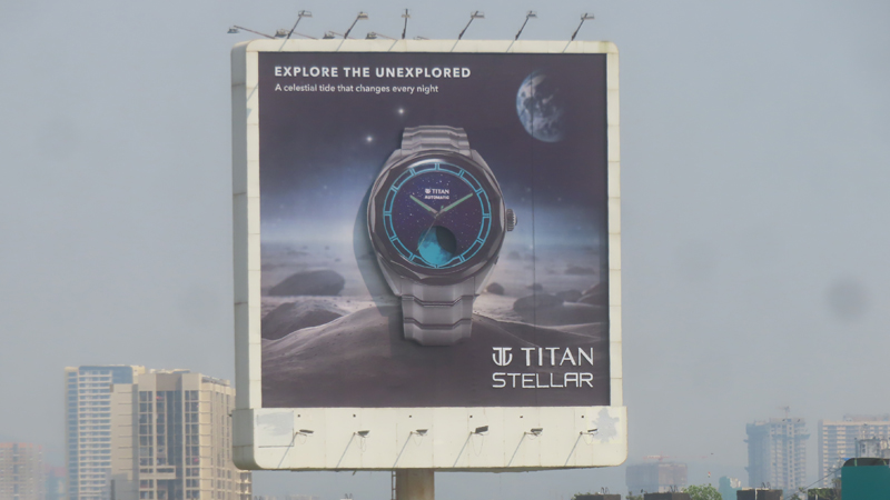 Titan unveils Mumbai billboard for its Stellar collection