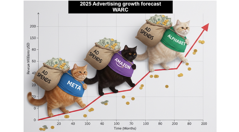 WARC ad forecast: Digital giants to gorge on global bonanza in 2025