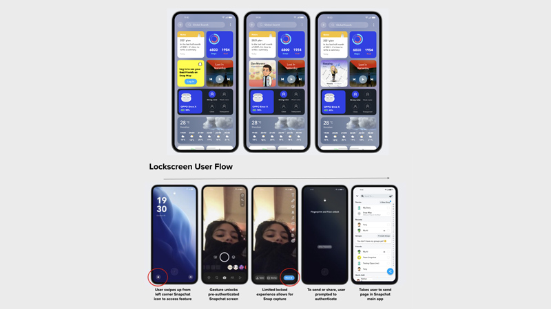 Snapchat and Oppo partner for lock screen shortcut and Snap map widget in ColorOS 14!