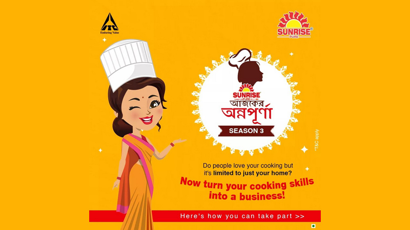ITC Sunrise Pure returns with Aajker Annapurna Season 3 in West Bengal
