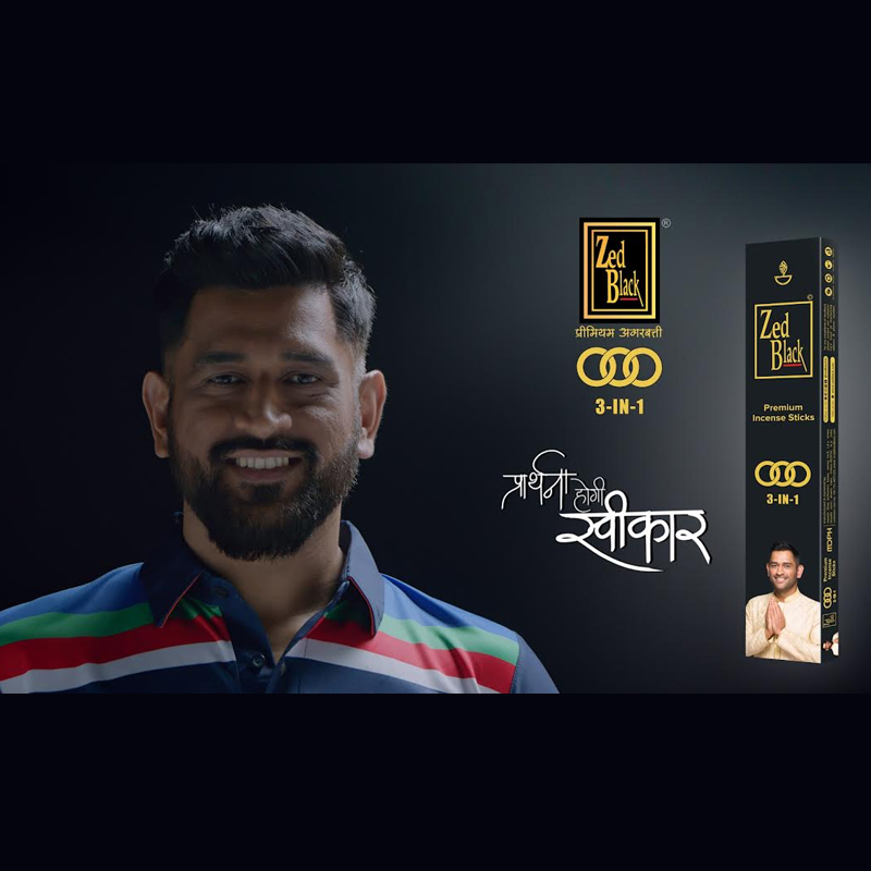 MS Dhoni dons the retro jersey look for Zed Black Agarbatti’s new TVC