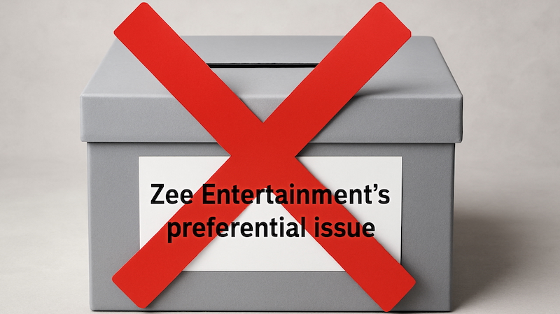 Zee shareholders reject preferential issue of  fully converible warrants  to promoter group