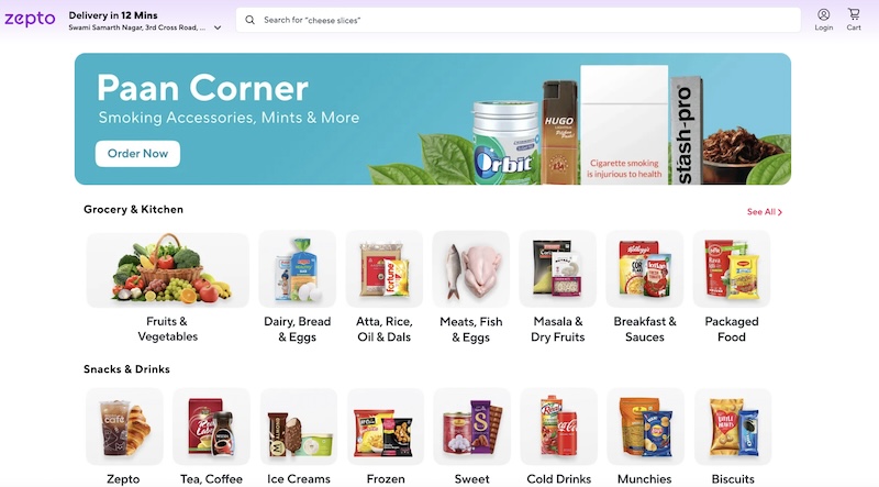 What customers ordered on Zepto in 2024