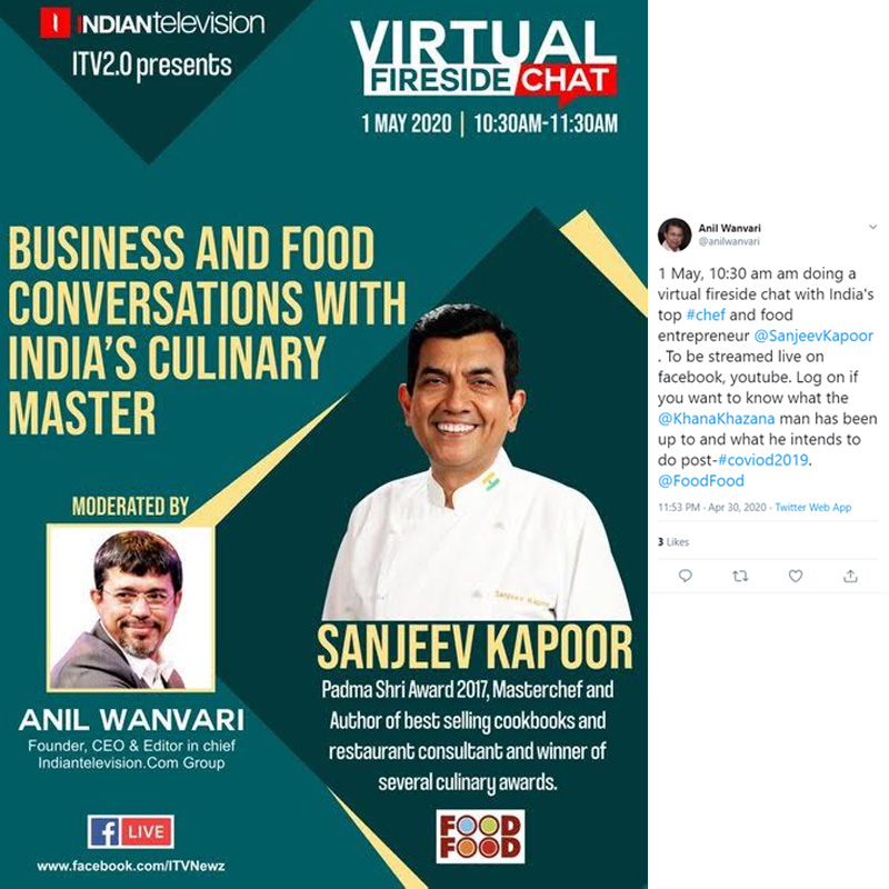 Restaurant industry can introspect and reinvent during Covid2019: Sanjeev Kapoor