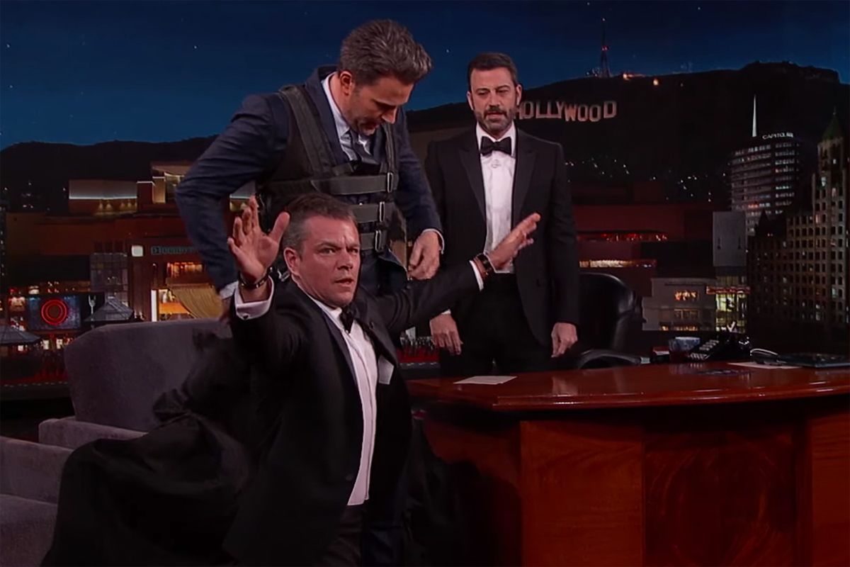Matt Damon gate crashes the latest episode of Jimmy Kimmel Live