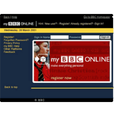 BBC offers personalisation via myBBC