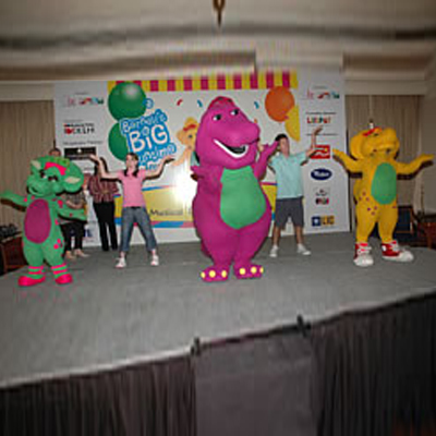 Barney brings smile to kids and new business opp