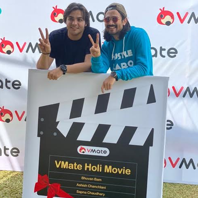 Top YouTubers Bhuvan Bam and Ashish Chanchlani first time collaborate for VMate Holi Movie