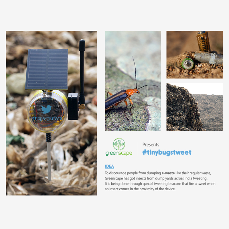 Greenscape gets insects to tweet & spread awareness about e-waste
