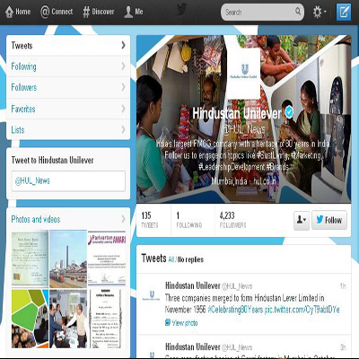 HUL joins twitter to reach out to its consumers