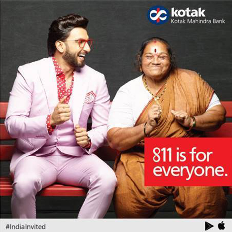 Kotak Mahindra Bank launches campaign with Ranveer Singh for 811 account