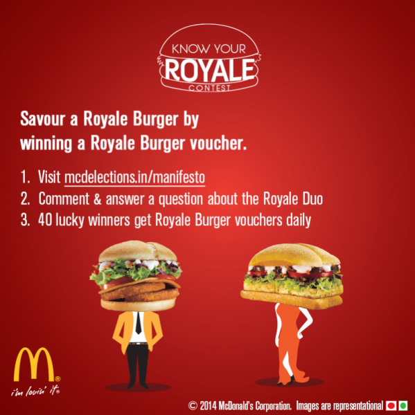 RAPP India launches McDonalds Royale Burger through McDElections campaign