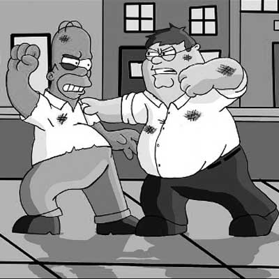 The Simpsons and Family Guy come together