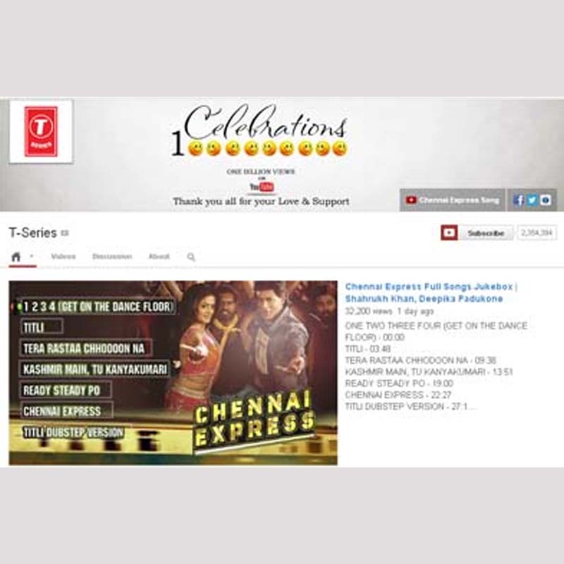 T-Series crosses one billion views on YouTube