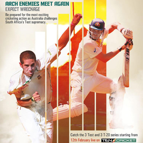 Ten Sports betting big on Aussies vs. Proteas