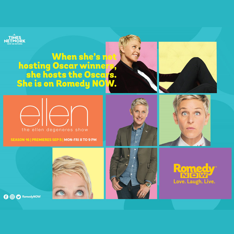 Romedy NOW to premier the 16th Season of ‘The Ellen DeGeneres Show’