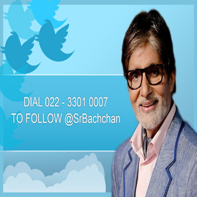 Now give a missed call to follow @SrBachchan