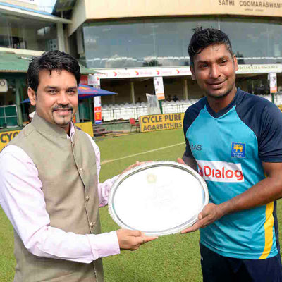 BCCI felicitates retiring Sri Lanka legend Kumar Sangakkara