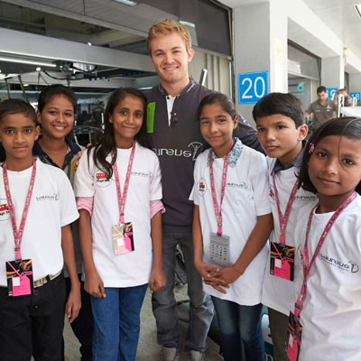 Laureus ambassador Nico Rosberg swaps his Formula One