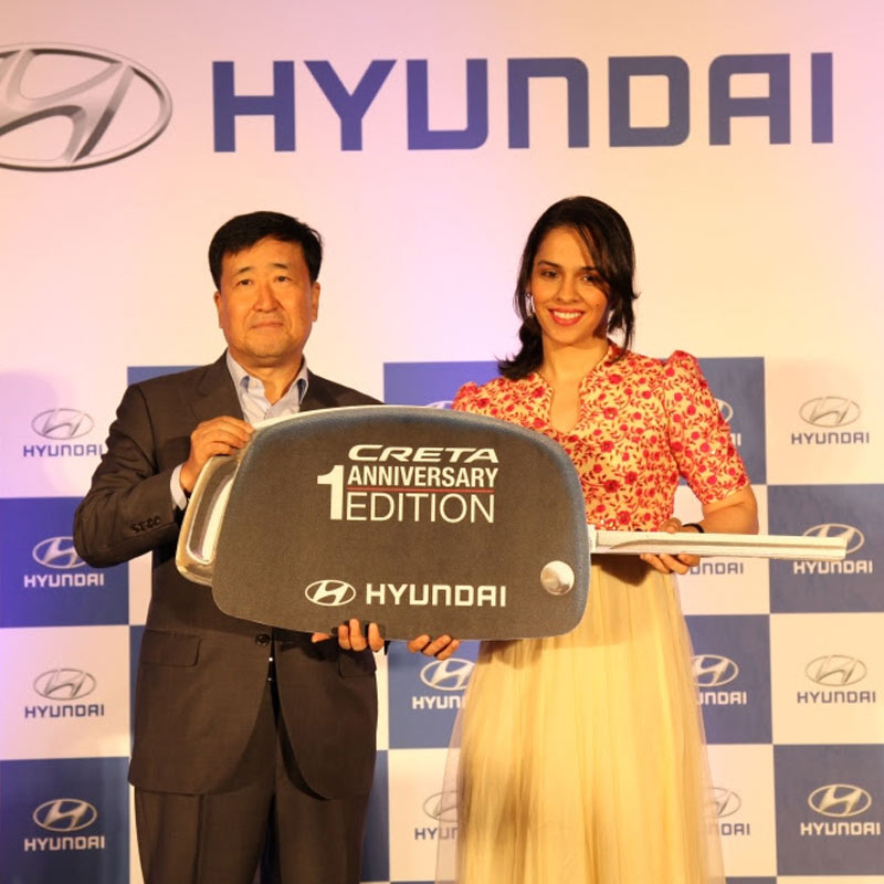 Hyundai honors Saina Nehwal with Creta celebrating her win in Australian Open Championship