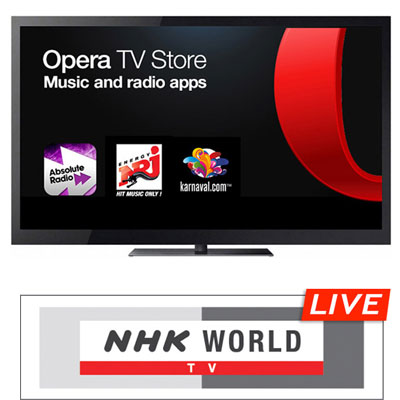 NHK World TV live on Opera TV store app platform