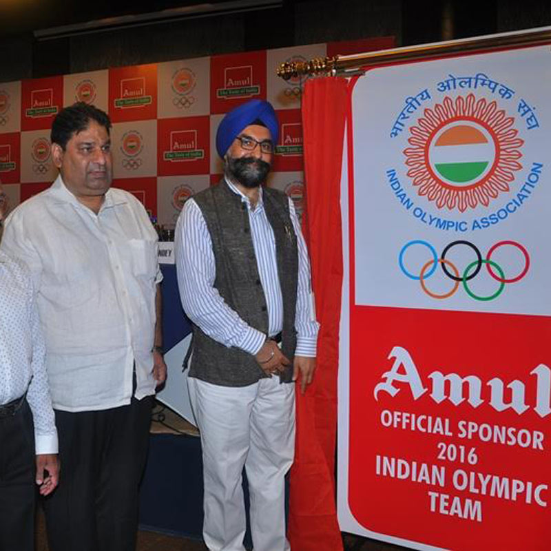 Amul is the official sponsor of the Indian contingent to the Rio 2016 Olympic Games