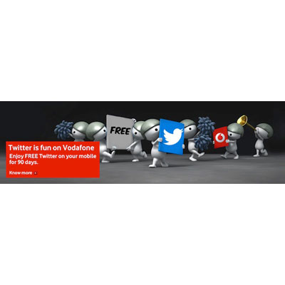 Vodafone India offers free Twitter access for three months