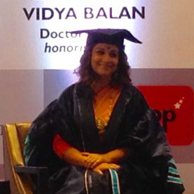 Vidya Balan marks a decade in cinema; receives Doctorate from Rai University