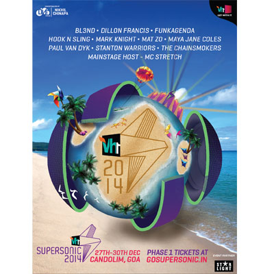 Vh1 Supersonic to bring the best EDM artists to Goa in December 2014.