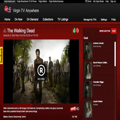 Virgin TV anywhere launches on Android devices