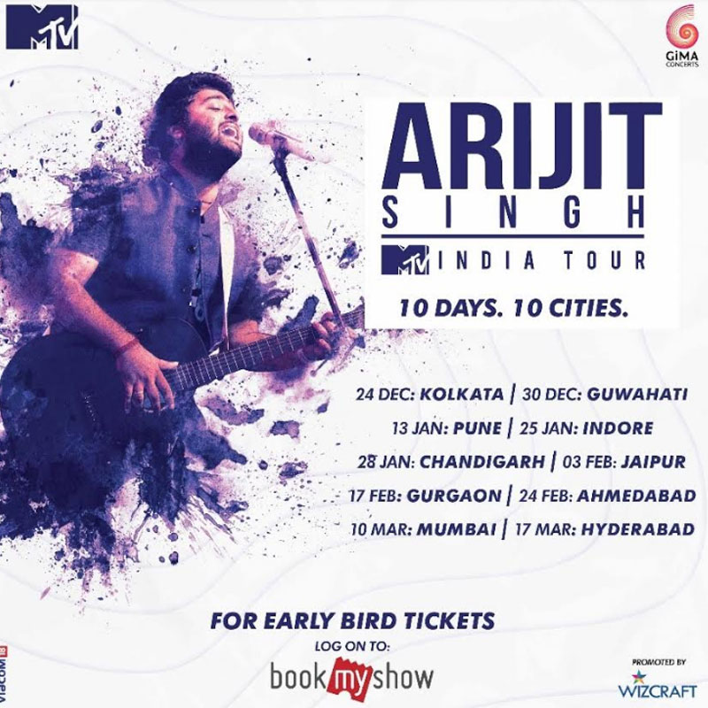 MTV, Wizcraft announce Arijit Singh India tour