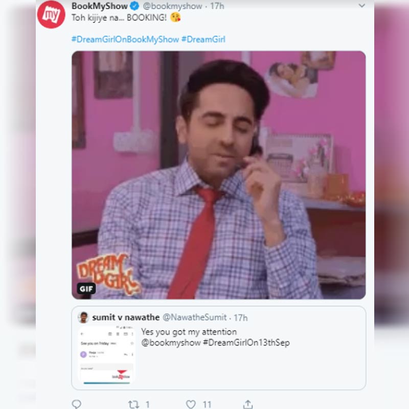 BookMyShow’s campaign around the movie Dream Girl Creates a Stir on Social Media