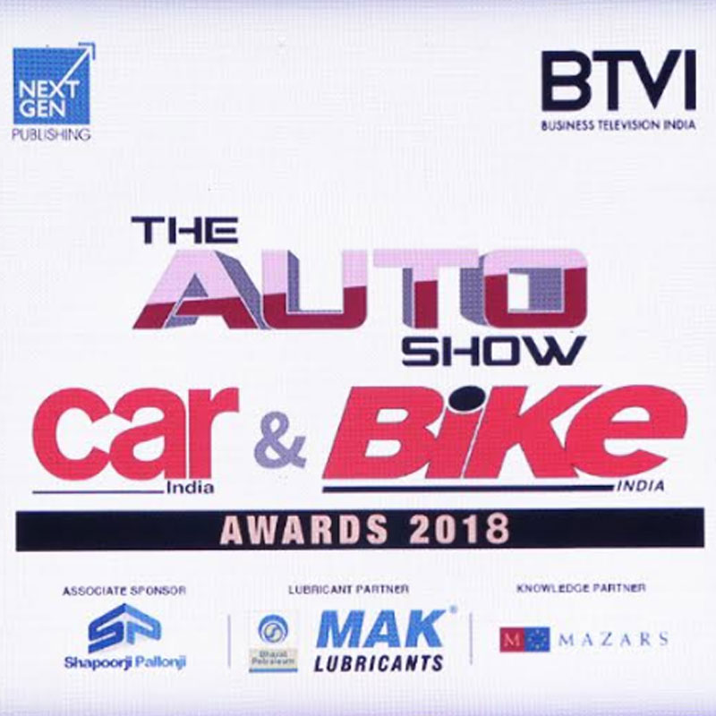 BTVI announces winners of ‘The Auto Show Car India & Bike India Awards 2018’