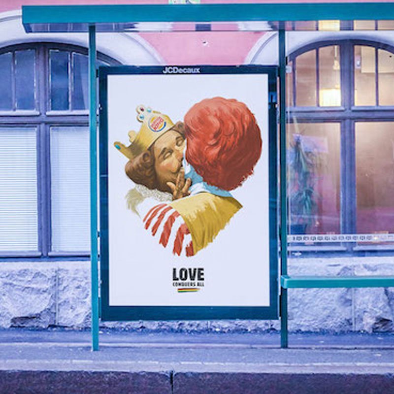 Burger King kisses McDonald’s for Helsinki pride campaign