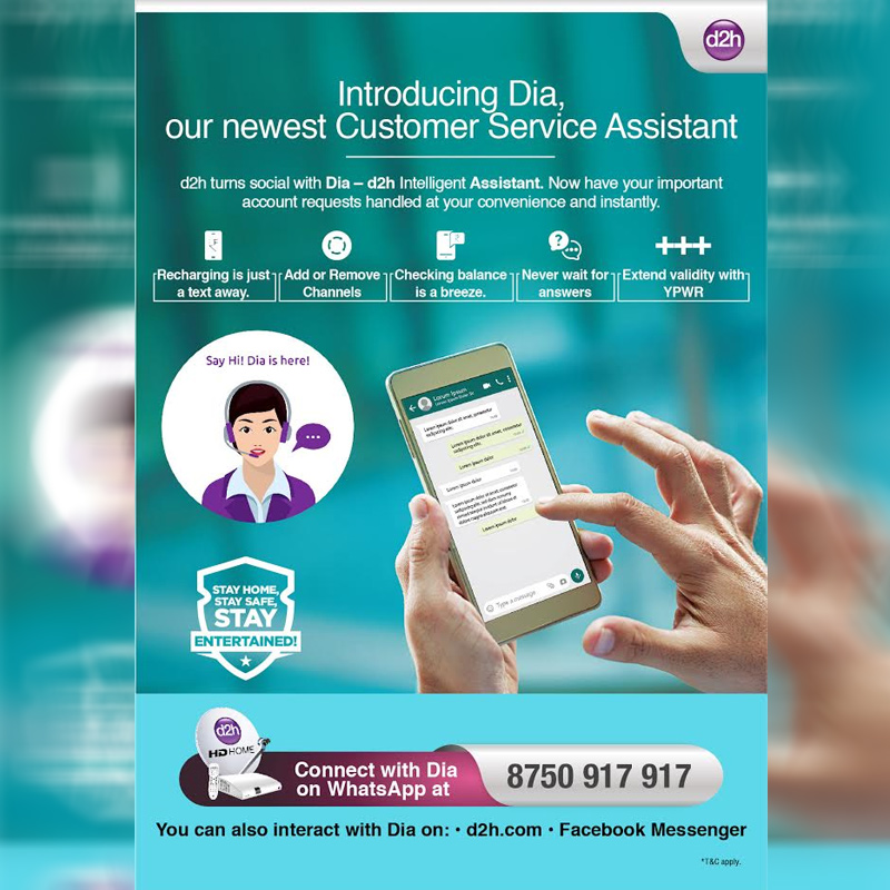 D2H launches DIA, an AI-enabled chatbot for customer service