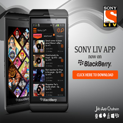 Sony LIV is now on BlackBerry smartphones