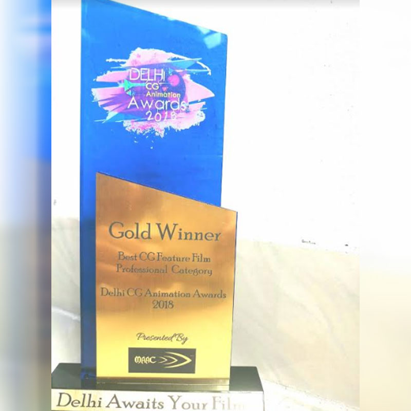 Contiloe Pictures adds another feather to their cap after becoming the Gold Winner of the best CG Feature Film at the Delhi CG Animation awards for Mahayoddha Rama movie