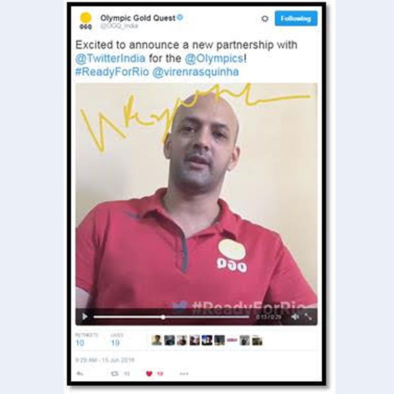 Olympic Gold Quest and Twitter together share the journey of Indian Olympians