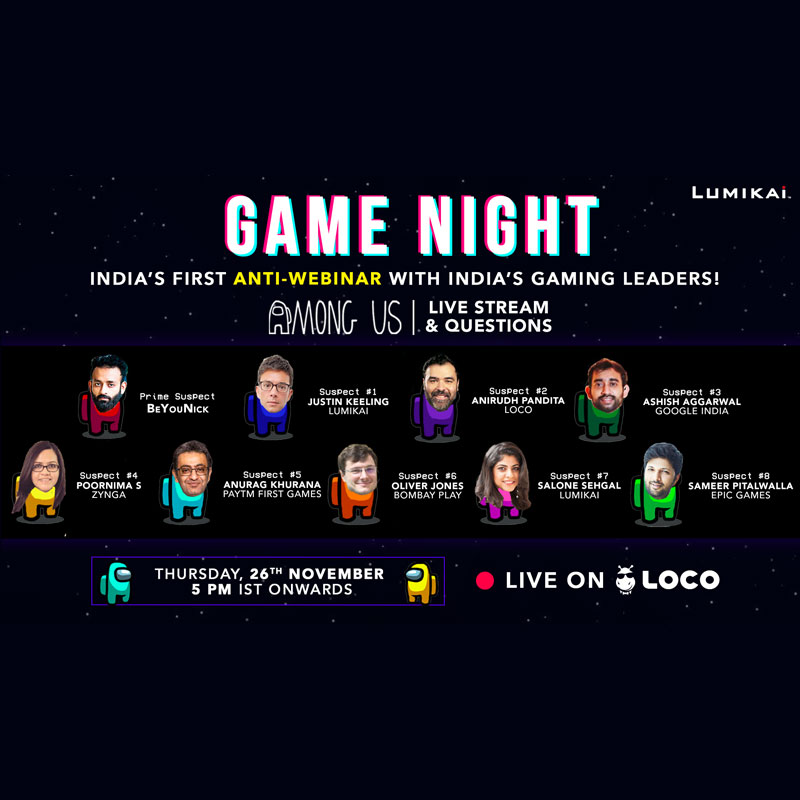 Lumikai & Loco partner to host Game Night on 26 Nov