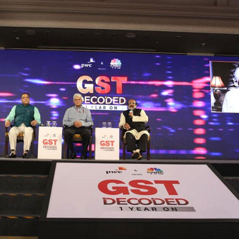 CNBC-TV18 in association with PwC India successfully highlighted impact of GST in first-of-its-kind forum – ‘GST Decoded – 1 Year On’