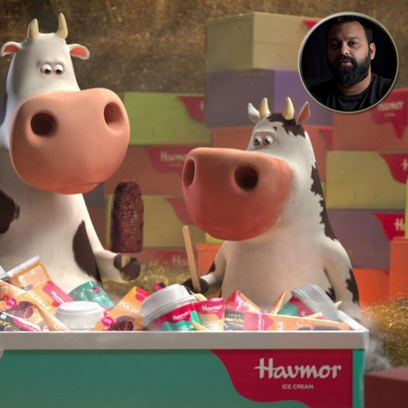 Havmor spots show animated cows obsessed with ice cream