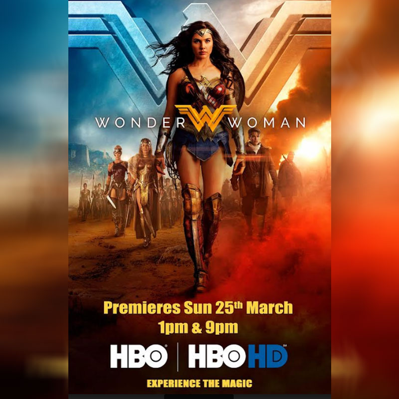 This March Gal Gadot comes to your television screen as wonder woman exclusively on HBO & HBO HD on 25th march