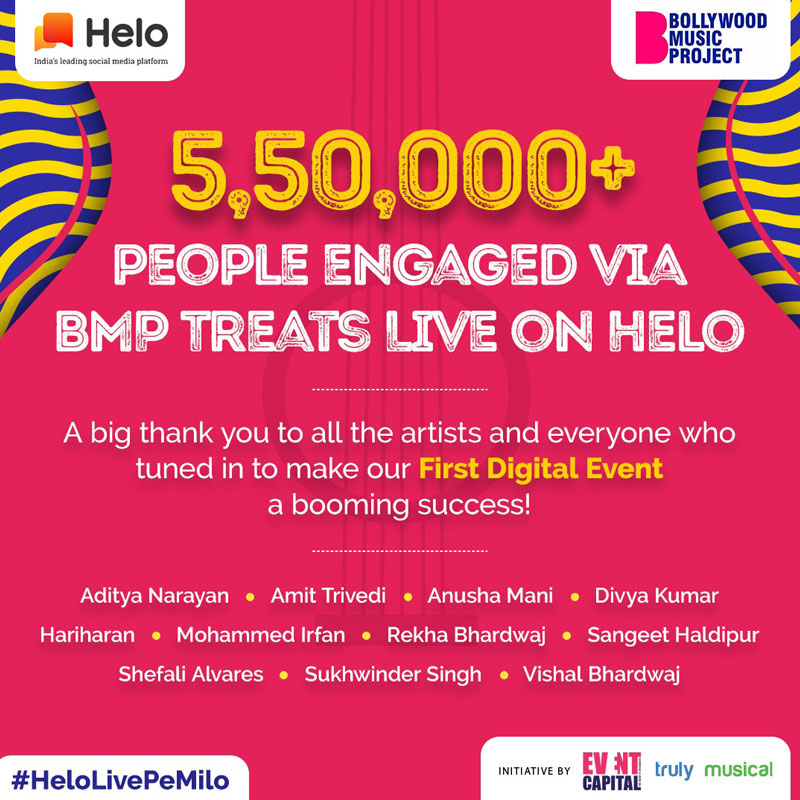 Helo partners with Bollywood Music Project to create virtual content