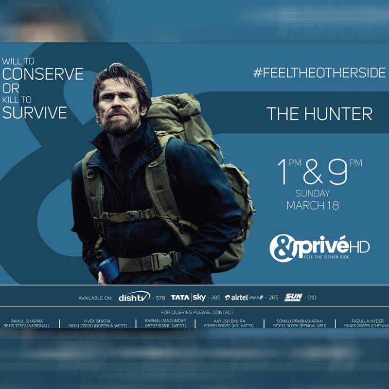 &Privé HD to premiere the gripping thriller ‘The Hunter’ this sunday